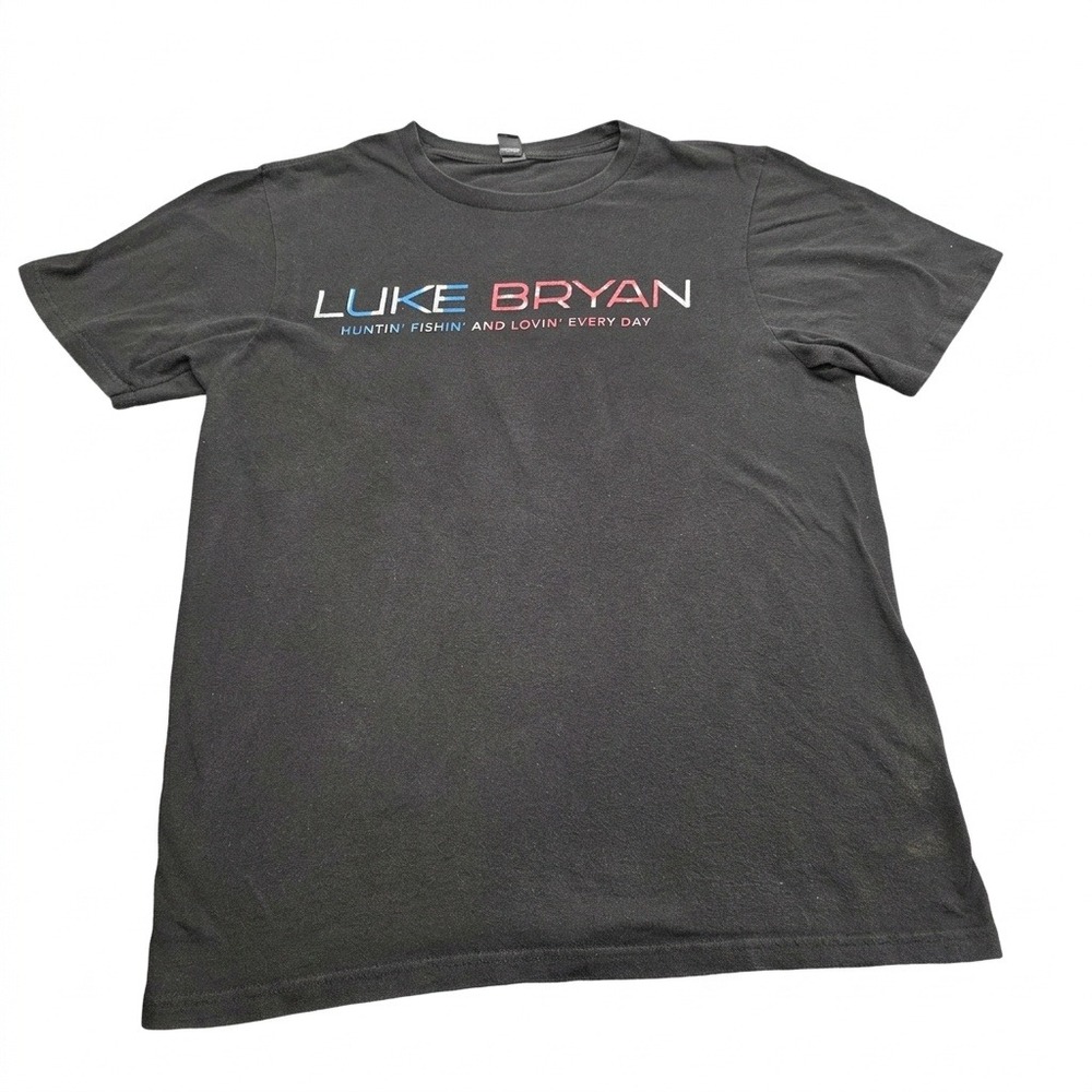 Luke Bryan 2017 Tour Shirt Adult Medium M Black Huntin Fishin Lovin Every‎ Day